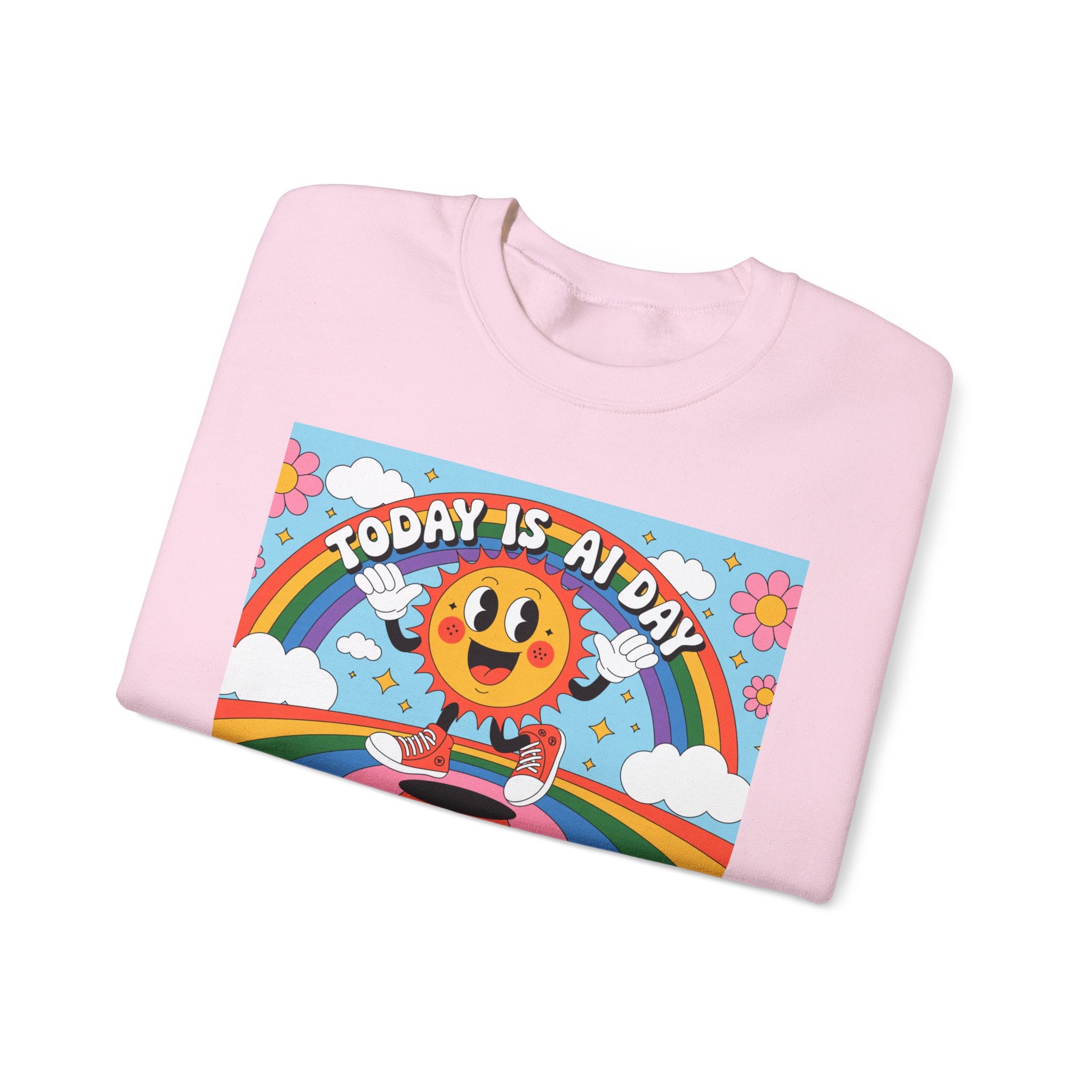 Today Is AI Day  "Sunshine Circuit" Unisex Heavy Blend™ Crewneck Sweatshirt