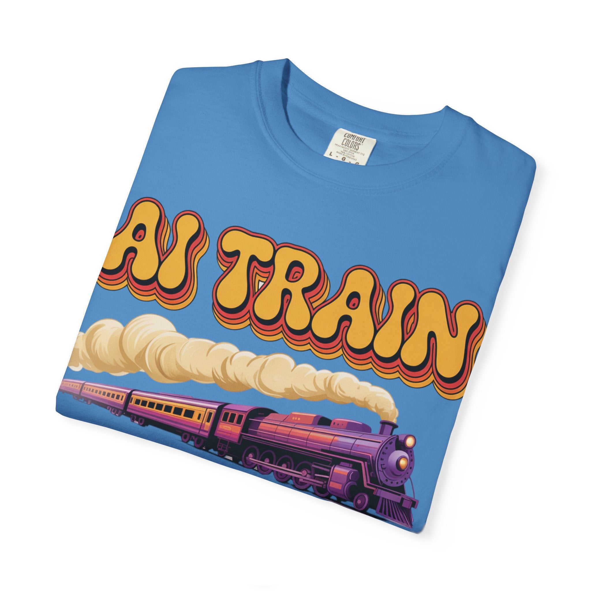 AI TRAIN  "Quantum Rail System" Unisex Garment-Dyed T-shirt