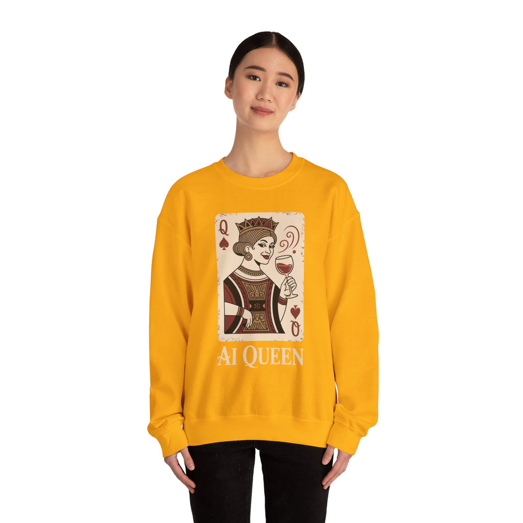 AI Queen "ROYAL ALGORITHM"  Unisex Heavy Blend Crewneck Sweatshirt