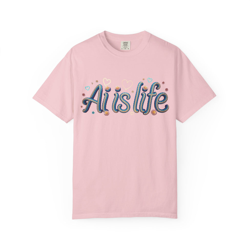 AI is Life  "TWISTED BEAUTY" Unisex Garment-Dyed T-shirt