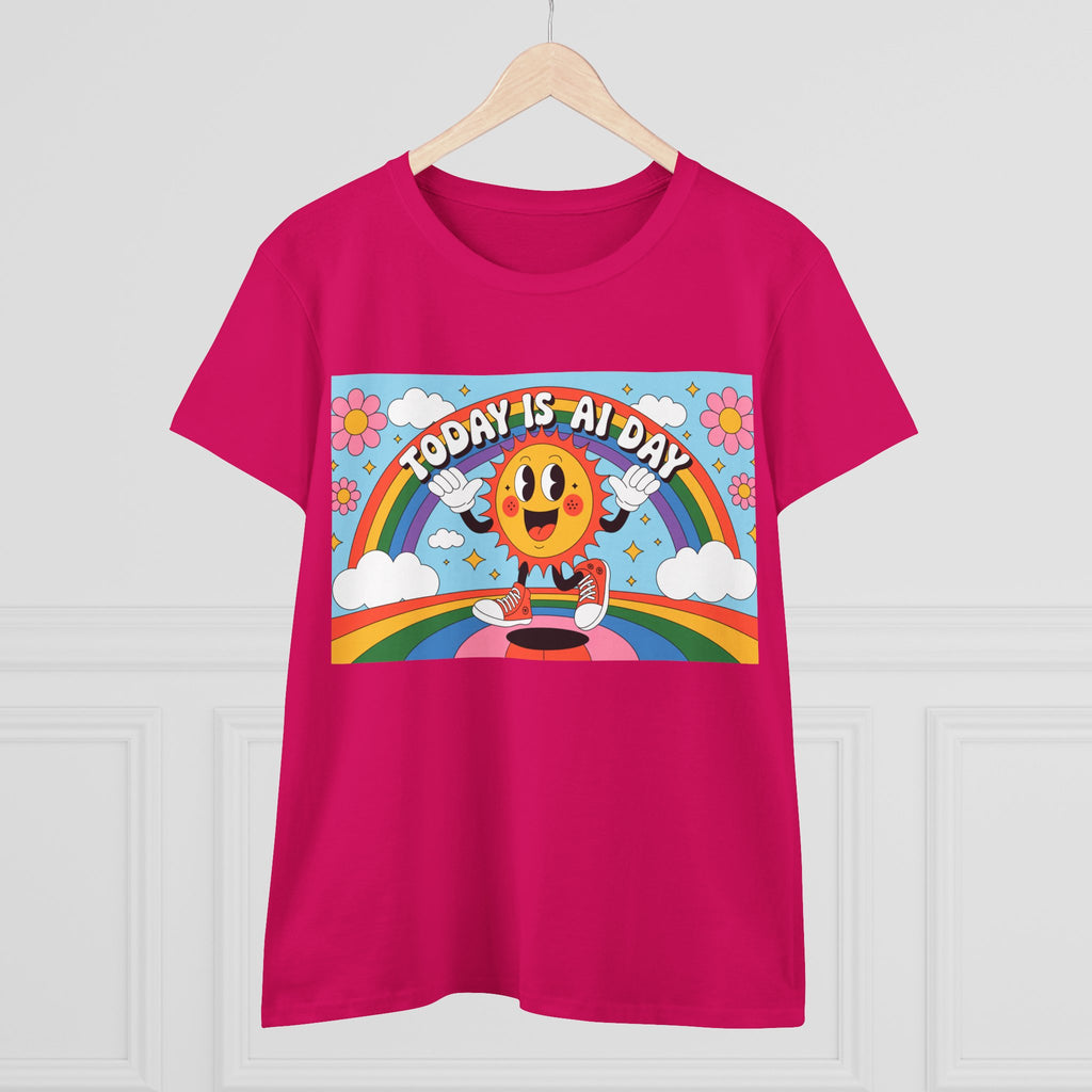 Today Is AI Day  "Sunshine Circuit" Women's Midweight Cotton Tee