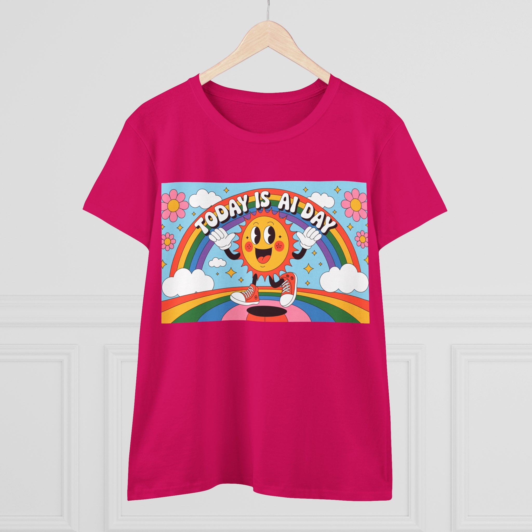 Today Is AI Day  "Sunshine Circuit" Women's Midweight Cotton Tee