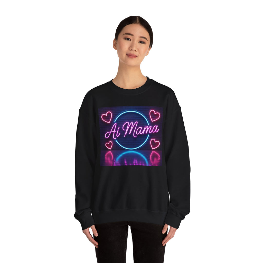 AI MAMA “ Electric Love Loop ” Unisex Heavy Blend™ Crewneck Sweatshirt