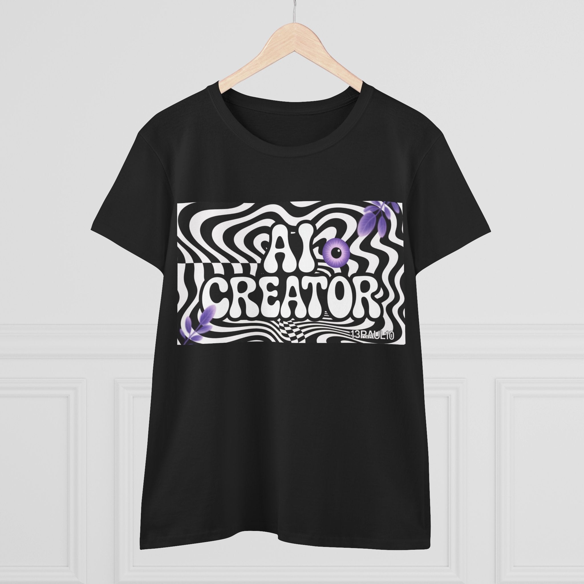 AI Creator  "Optic Loop" Women's Midweight Cotton Tee