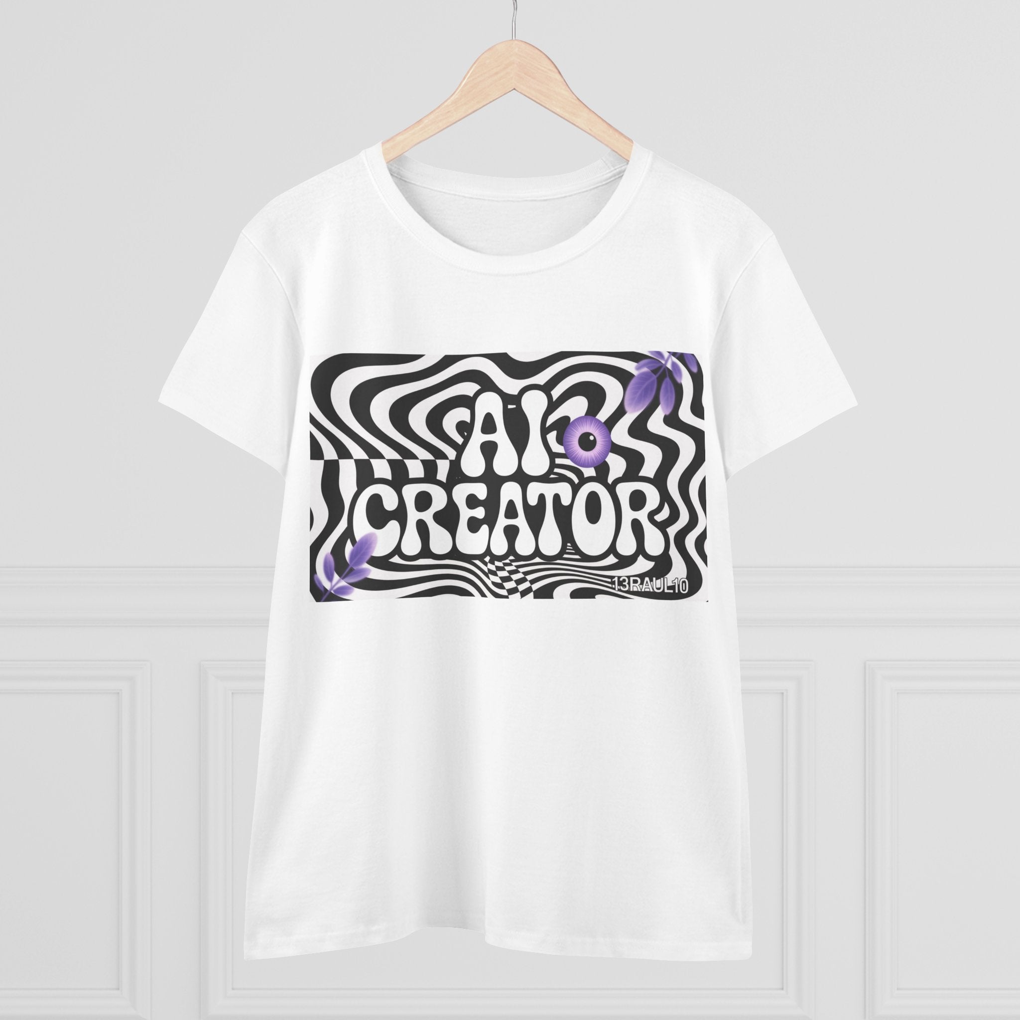 AI Creator  "Optic Loop" Women's Midweight Cotton Tee