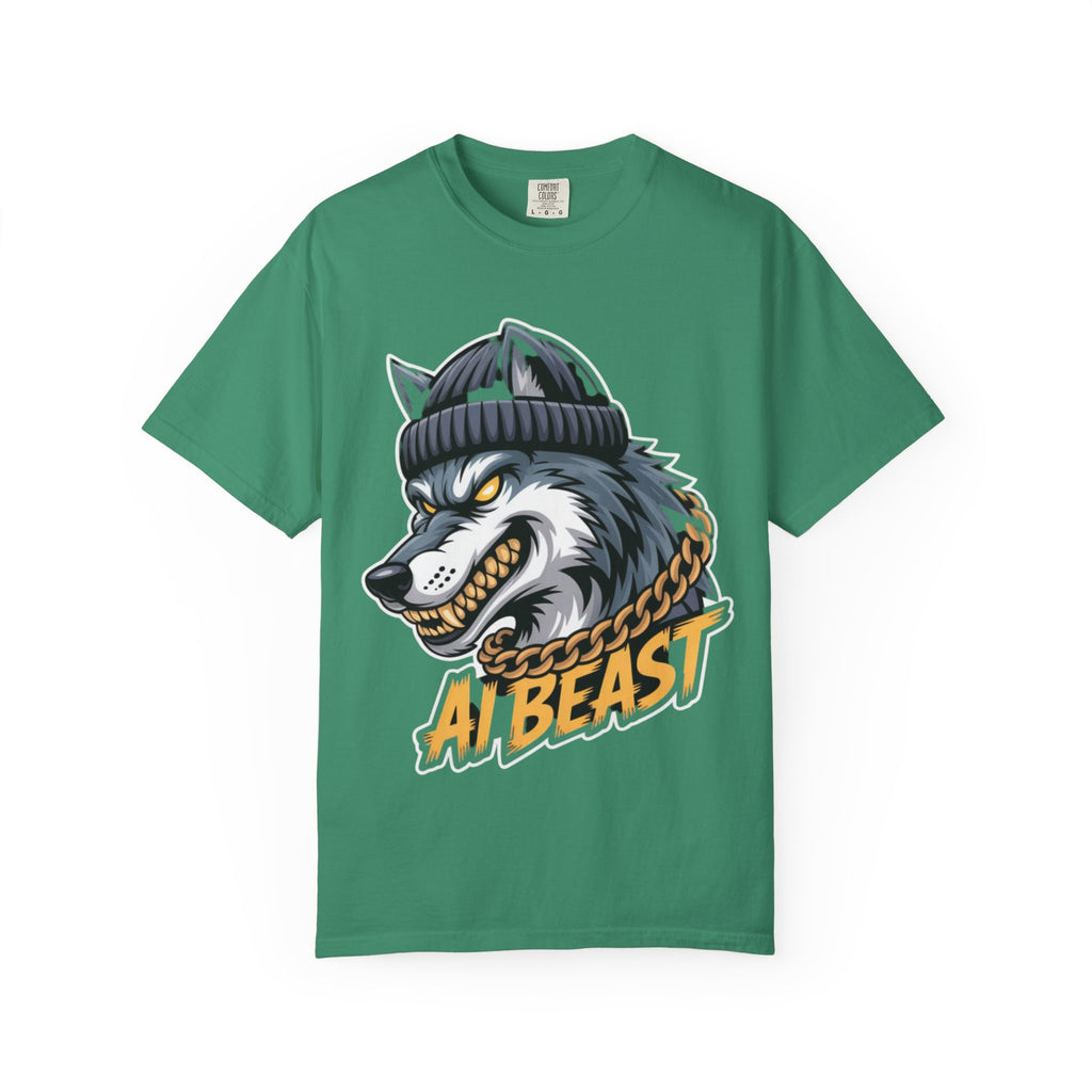 AI BEAST  "Wolf Byte Syndicate " Unisex Garment-Dyed T-shirt