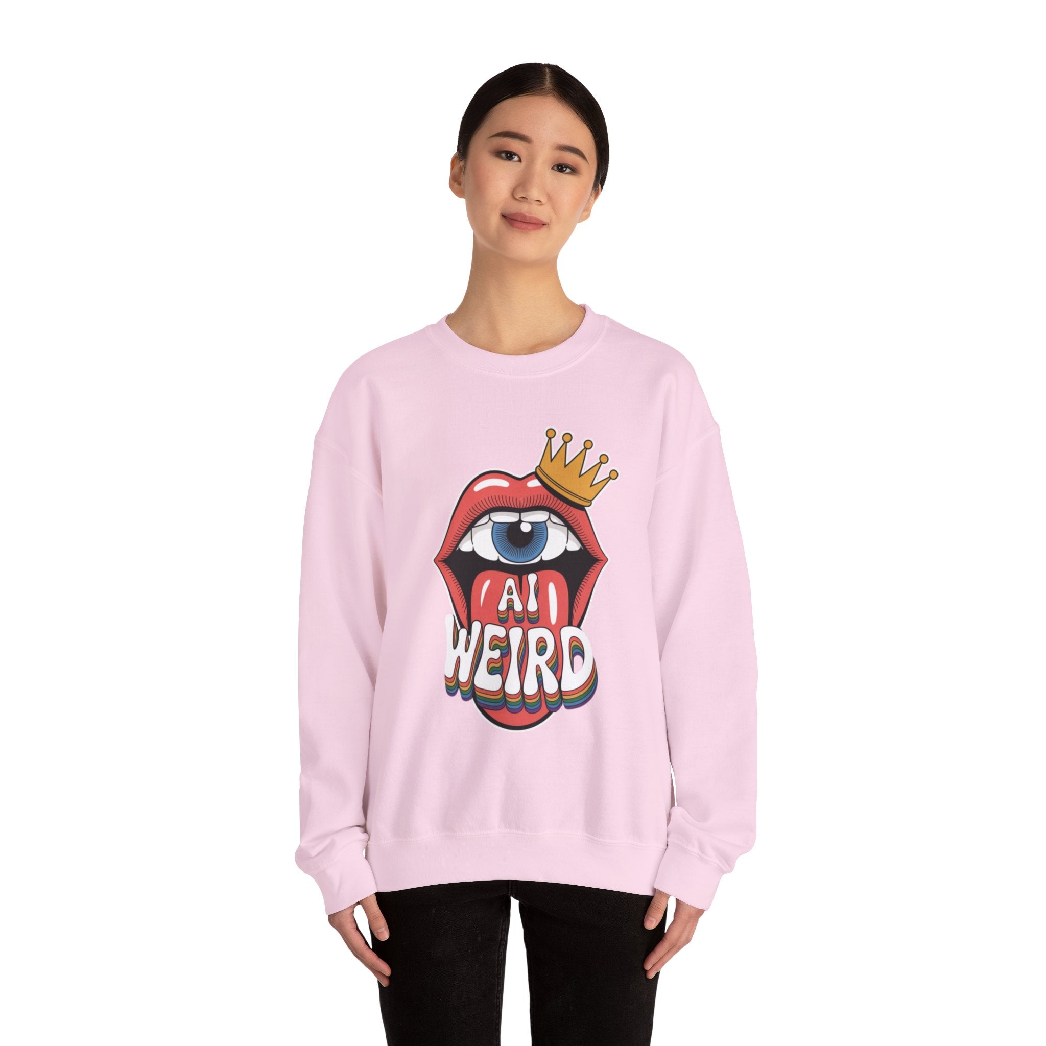 Ai Weird  "Royal Oddbyte" Unisex Heavy Blend™ Crewneck Sweatshirt