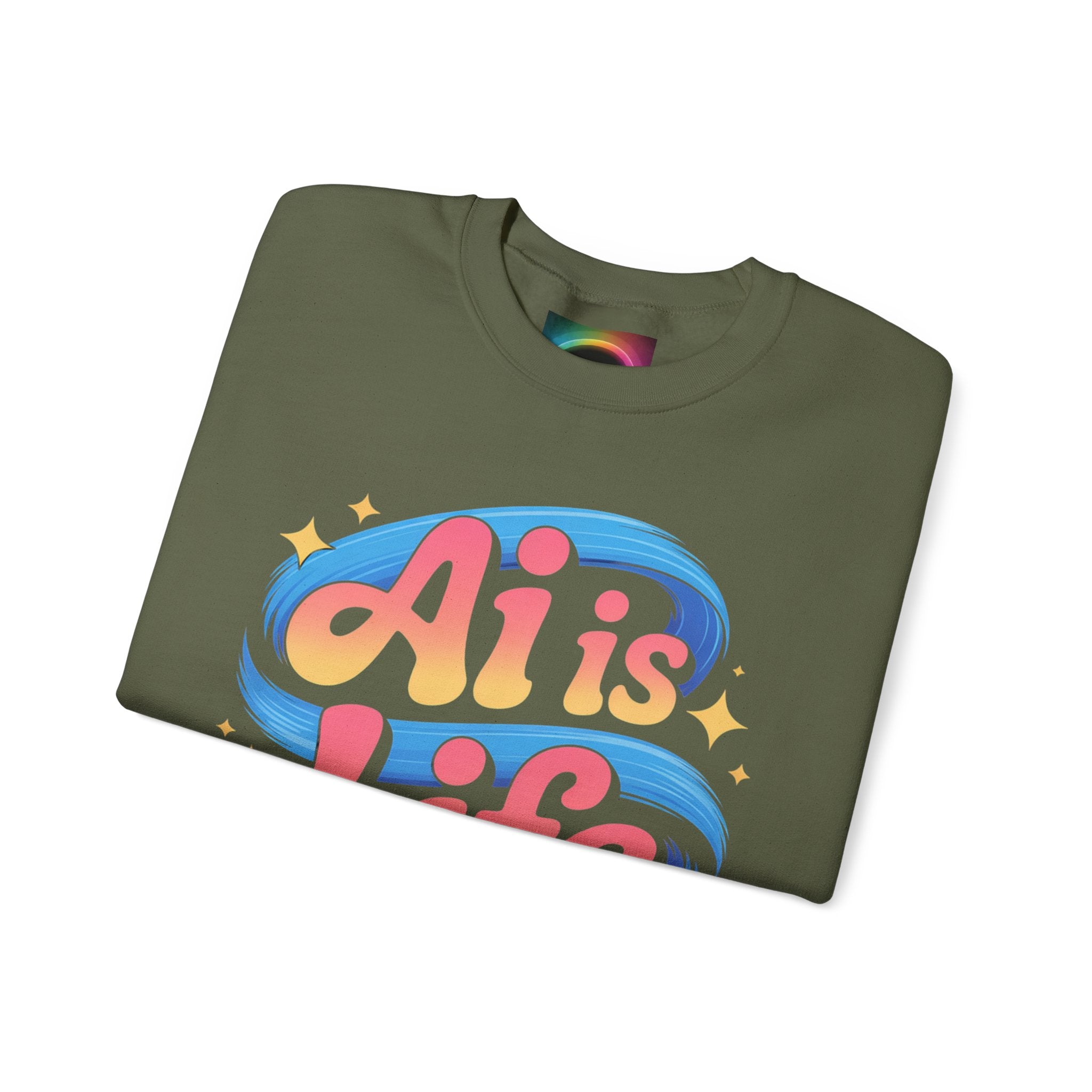 AI is Life "COSMIC SWIRL" Unisex Heavy Blend™ Crewneck Sweatshirt