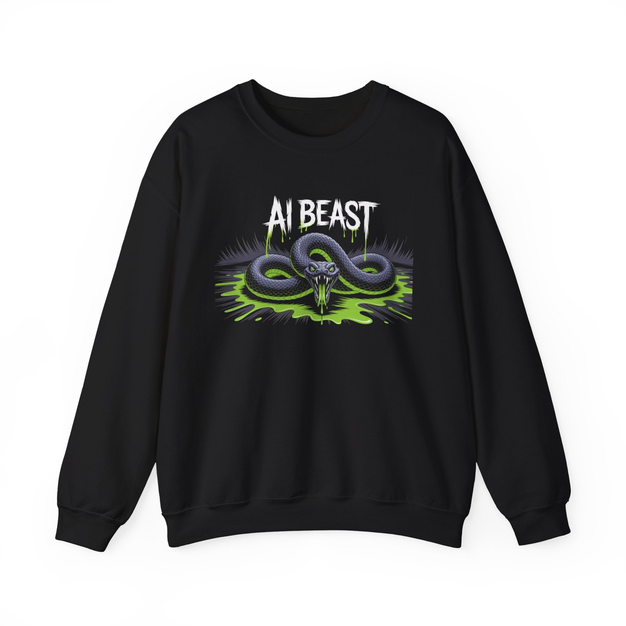 AI BEAST  "Digital Venom" Unisex Heavy Blend™ Crewneck Sweatshirt