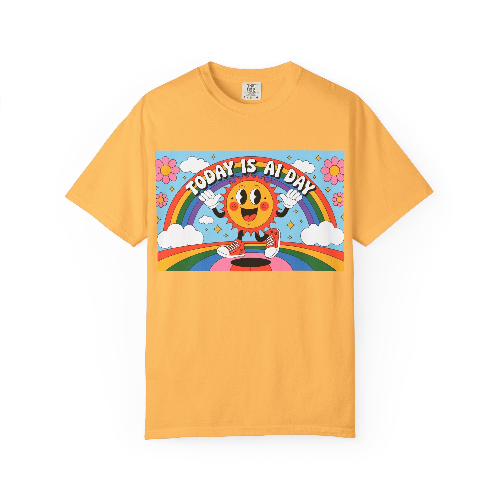 Today Is AI Day  "Sunshine Circuit" Unisex Garment-Dyed T-shirt
