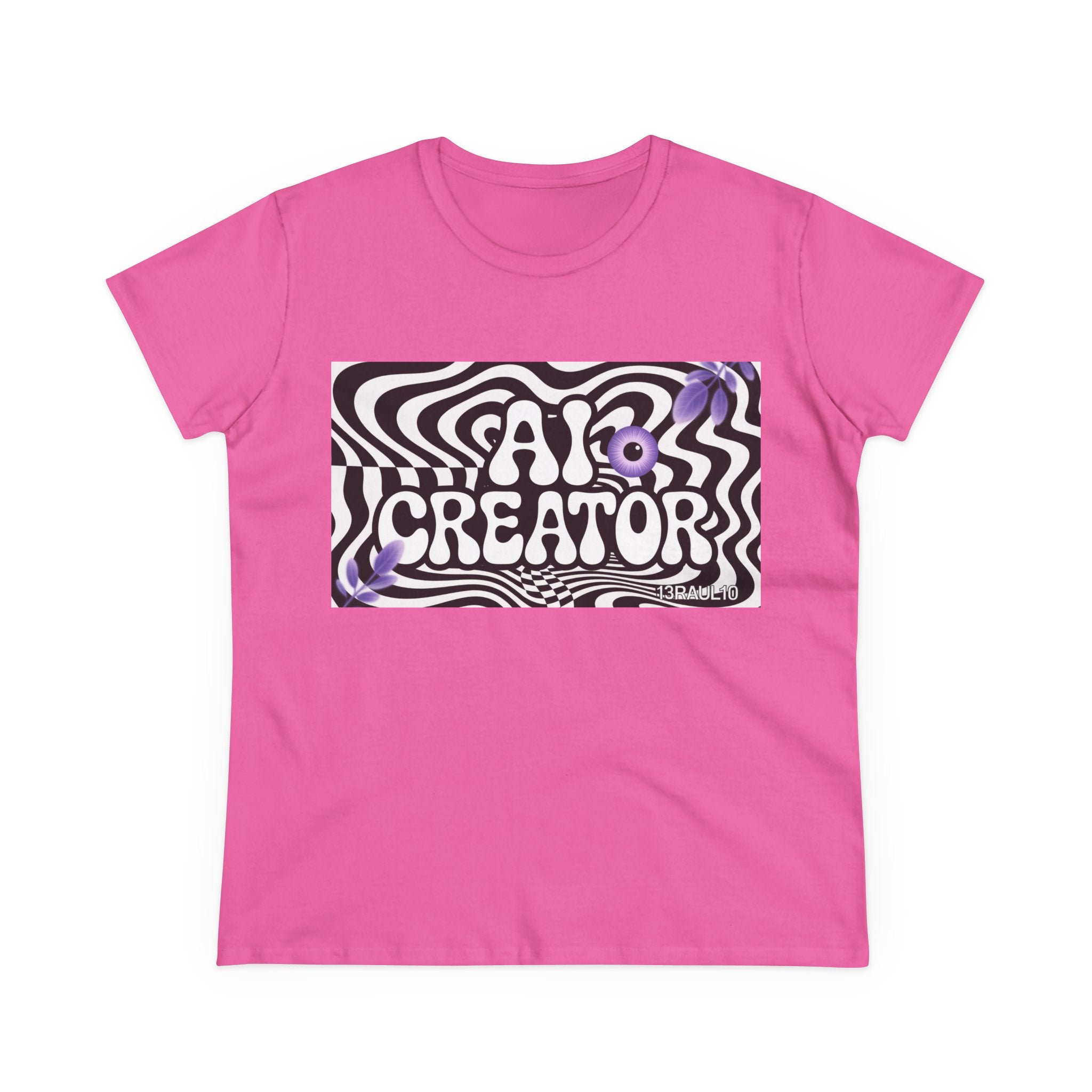 AI Creator  "Optic Loop" Women's Midweight Cotton Tee