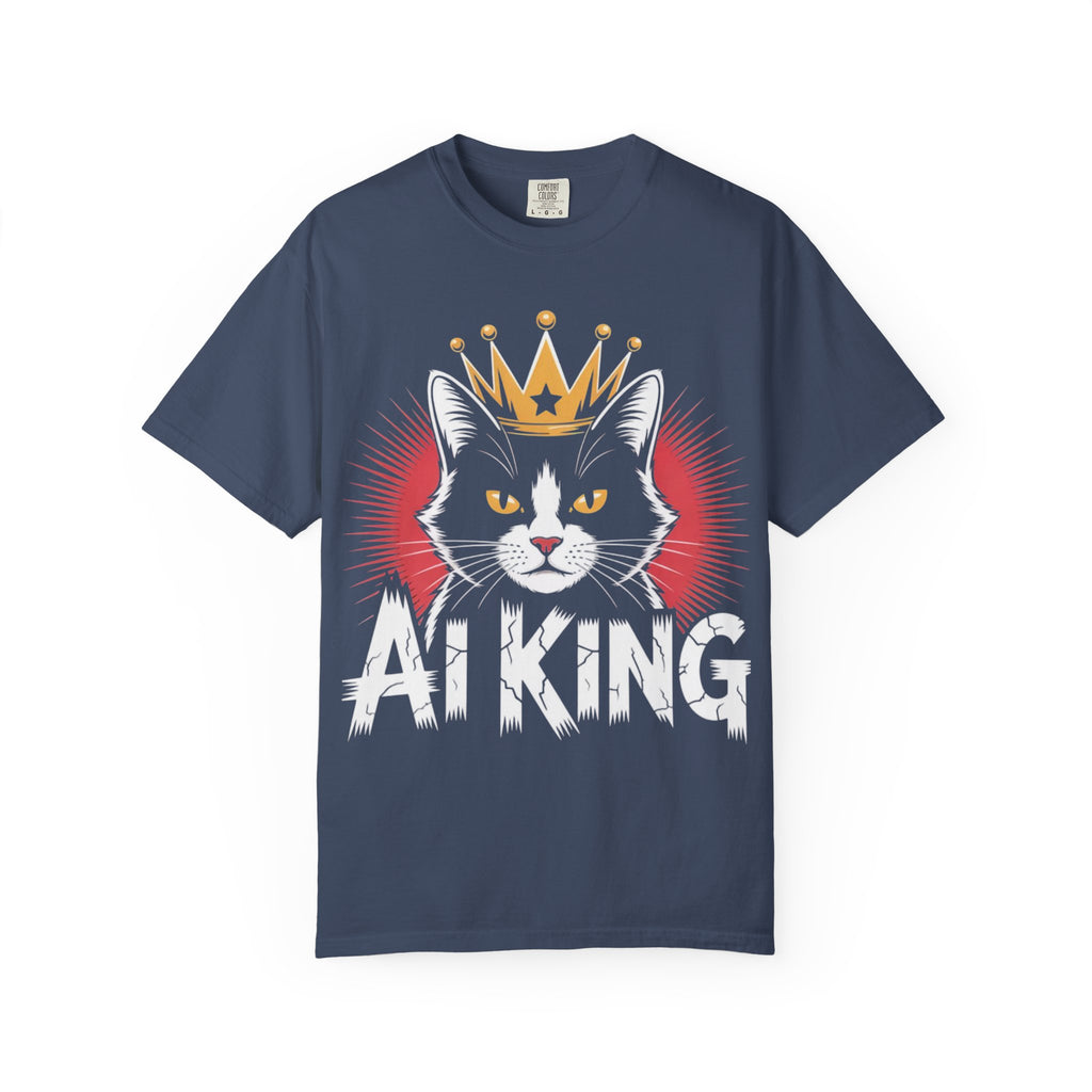 AI king ""Glitch Monarch"" Garment-Dyed T-shirt (Men)