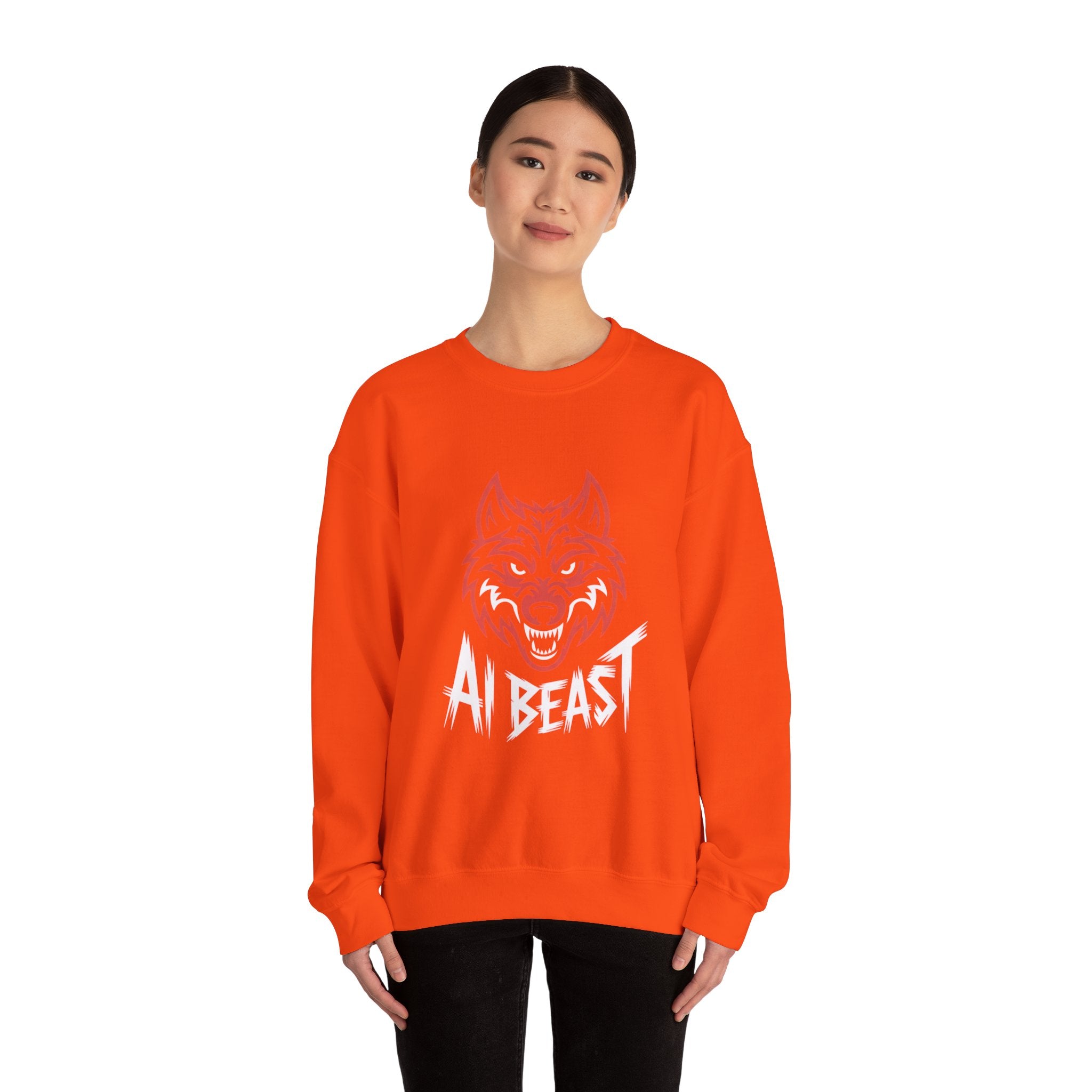 AI BEAST " Alpha Mode " Unisex Heavy Blend™ Crewneck Sweatshirt