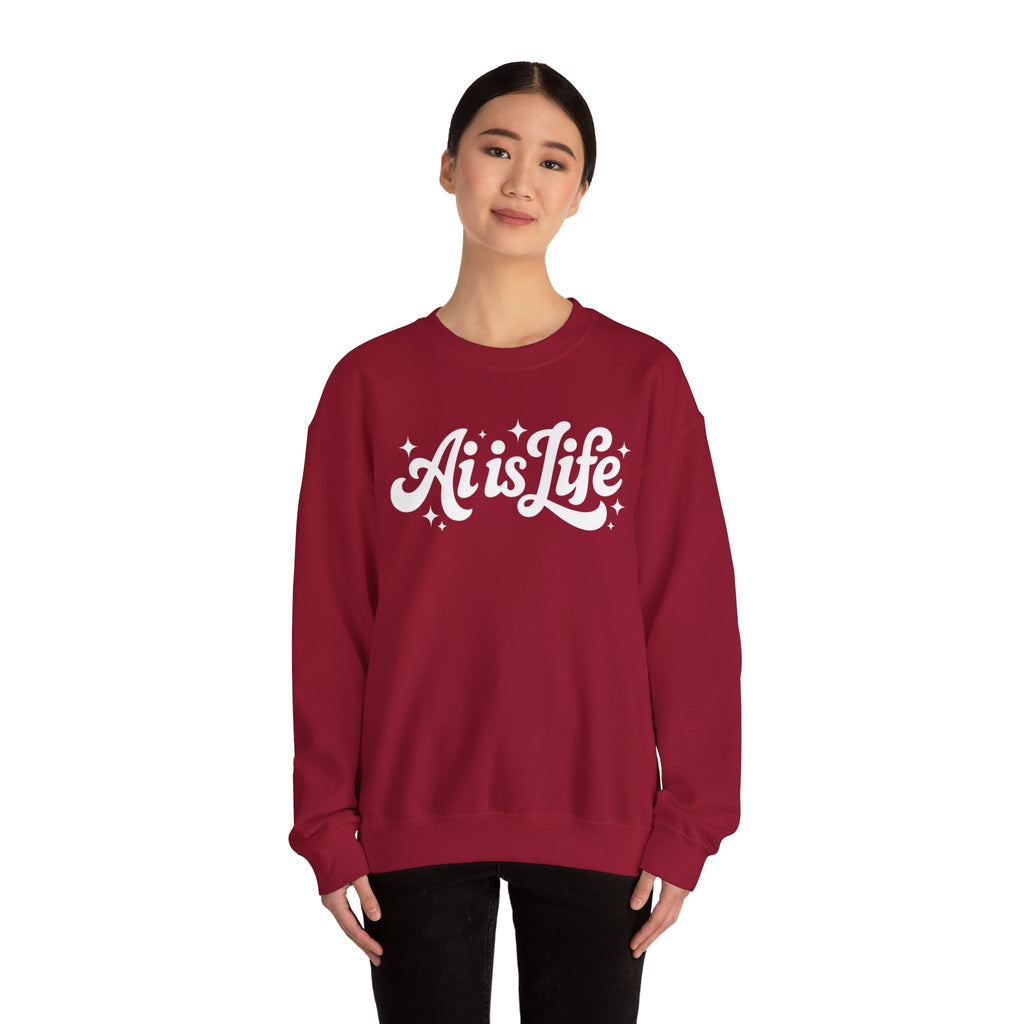 Ai is Life  "TechFlow Energy" Unisex Heavy Blend™ Crewneck Sweatshirt