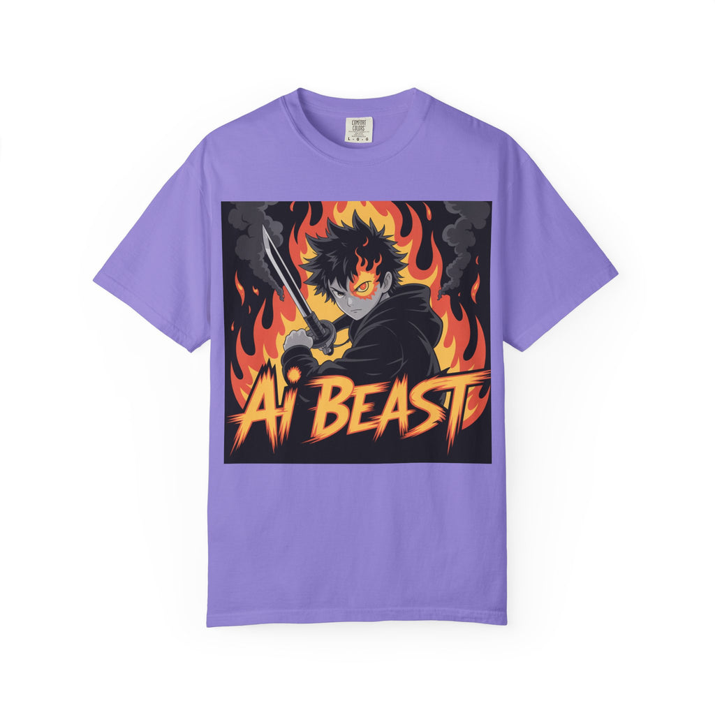 AI  BEAST "Warrior.exe"  of Unisex Garment-Dyed T-shirt