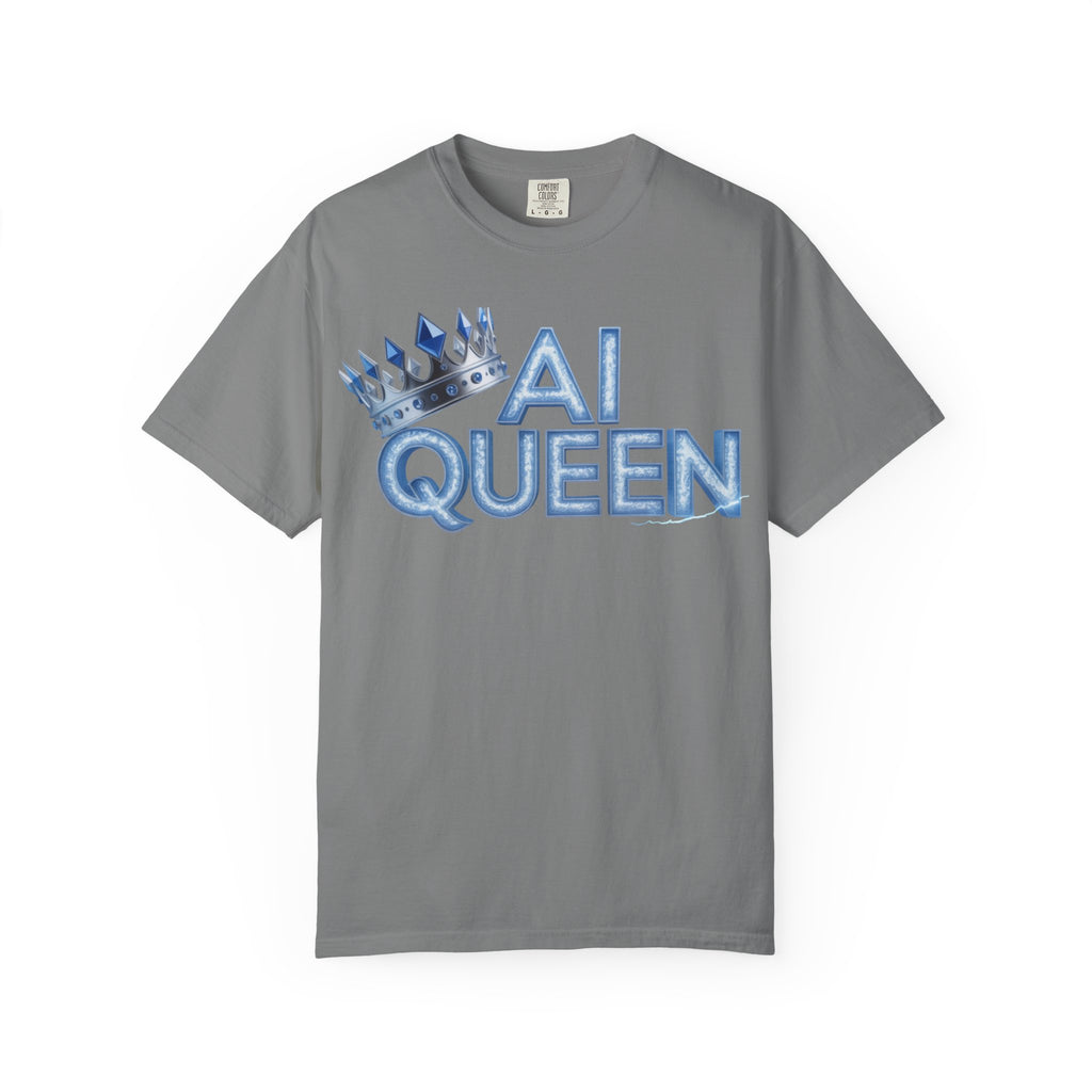 AI Queen "Frost Crown Frequency" Unisex Garment-Dyed T-shirt