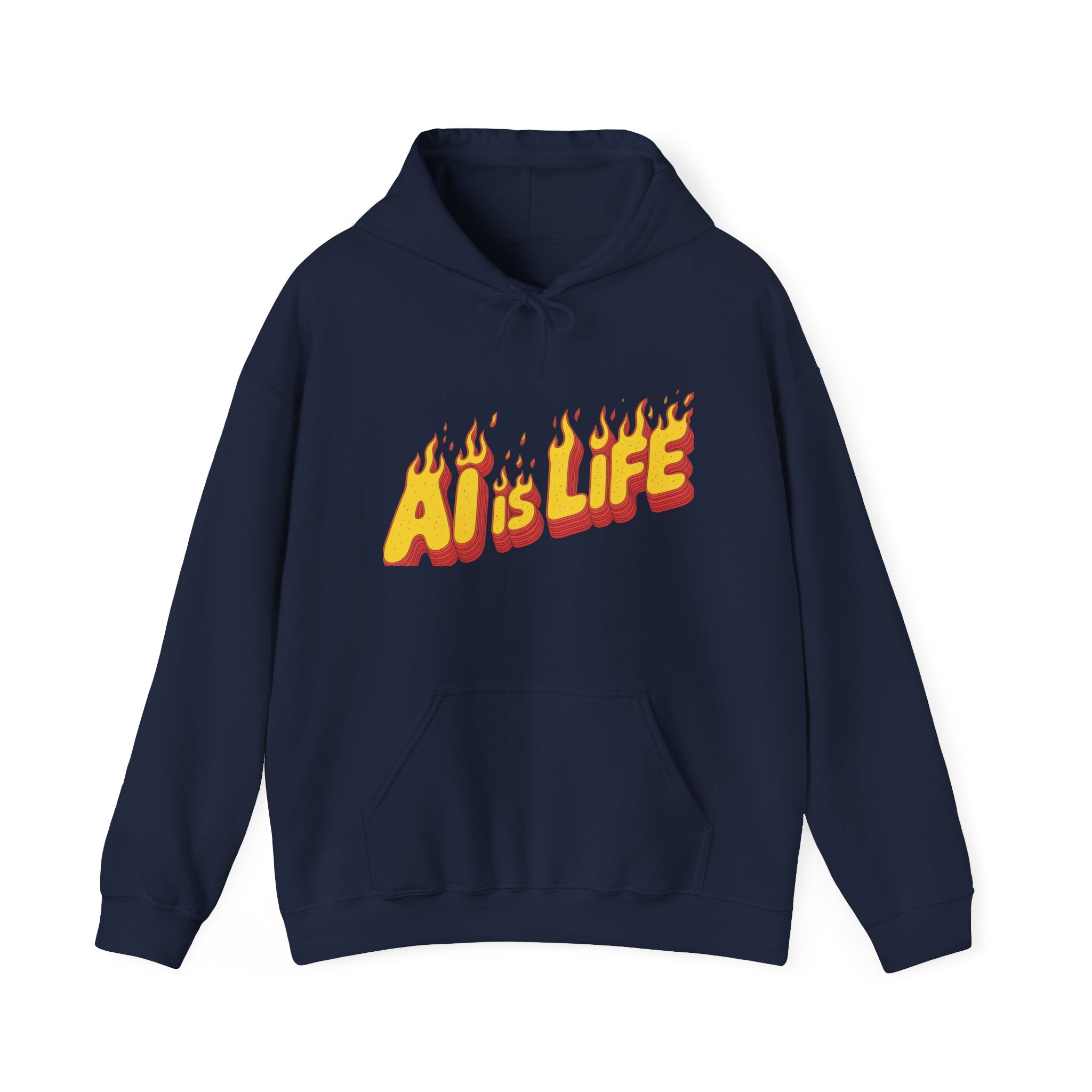 AI is LIFE “FLAME CODE” Unisex Heavy Blend™ Hooded Sweatshirt