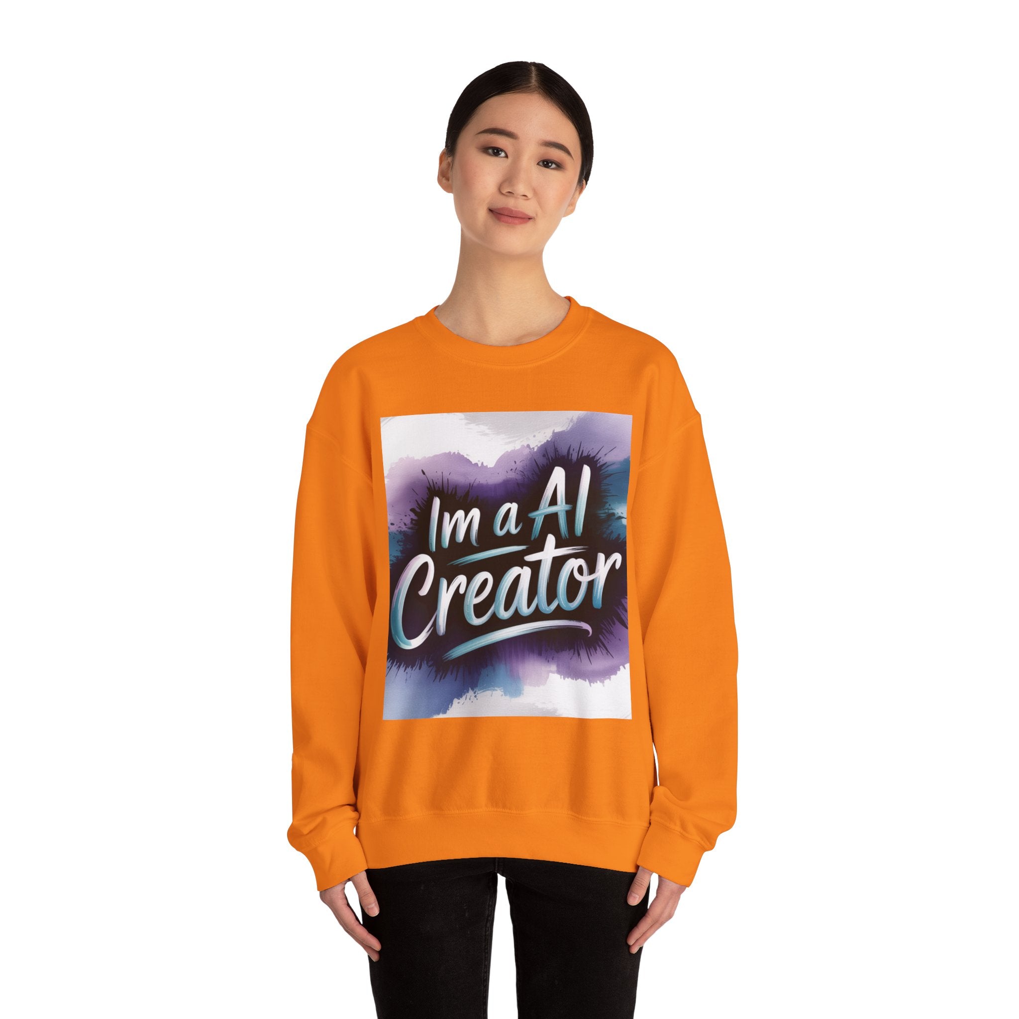 I’m a AI Creator "DIGITAL BRUSHSTROKE" Unisex Garment-Dyed Sweatshirt