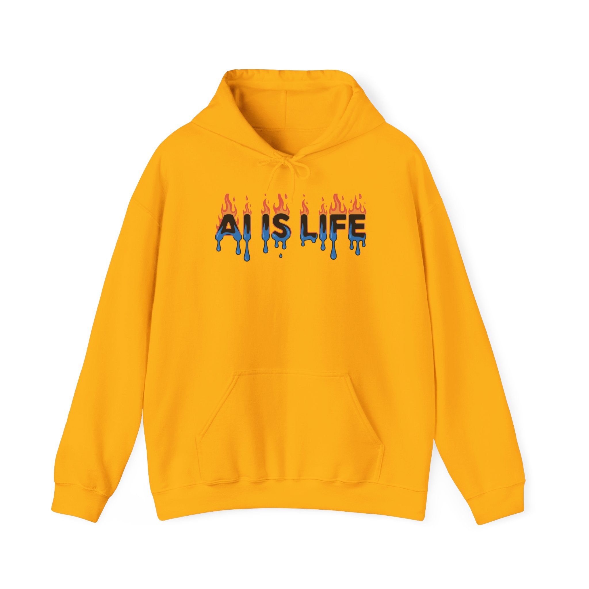 AI IS LIFE   “AI MELTDOWN”  Unisex Heavy Blend™ Hooded Sweatshirt