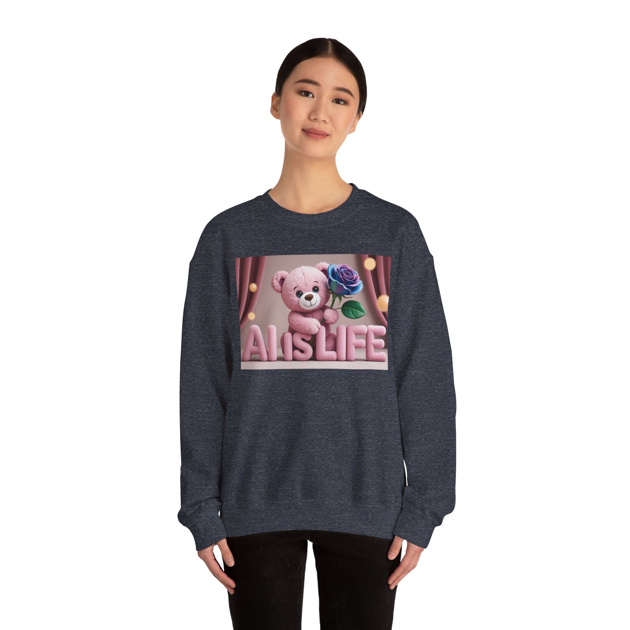 AI IS LIFE  "CUTE CIRCUIT" Unisex Heavy Blend™ Crewneck Sweatshirt