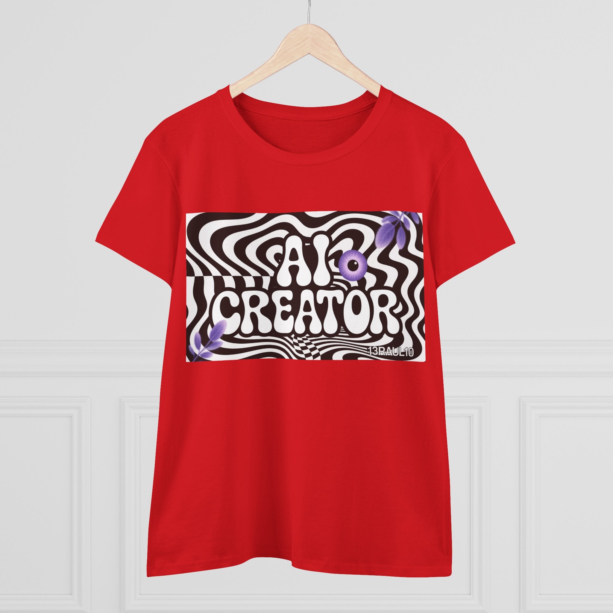 AI Creator  "Optic Loop" Women's Midweight Cotton Tee
