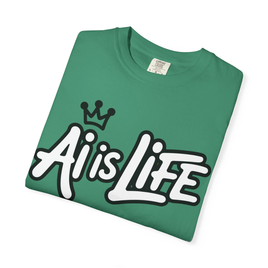 Ai is Life  "Crown Circuit" Unisex Garment-Dyed T-shirt