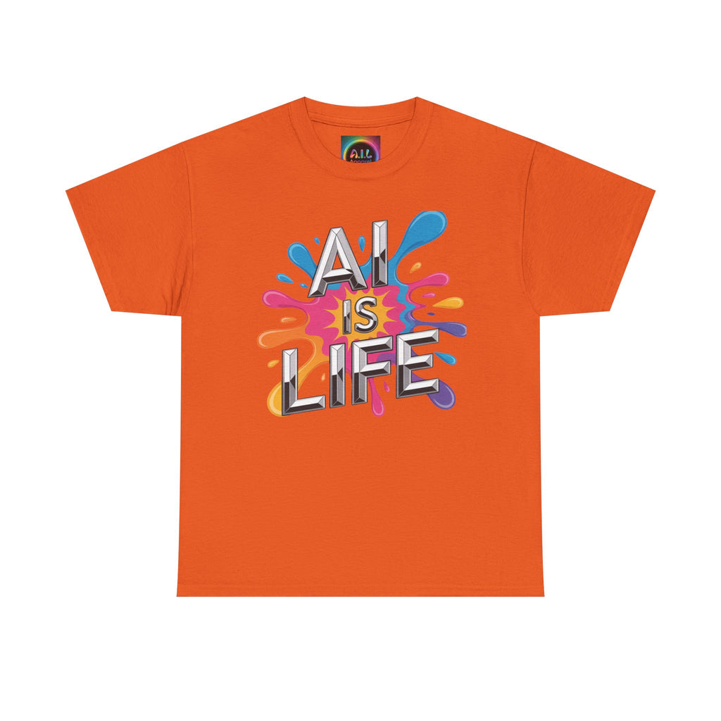 Ail Is Life "CHROME SPLATTER" Colorful Retro Splash Graphic T-Shirt
