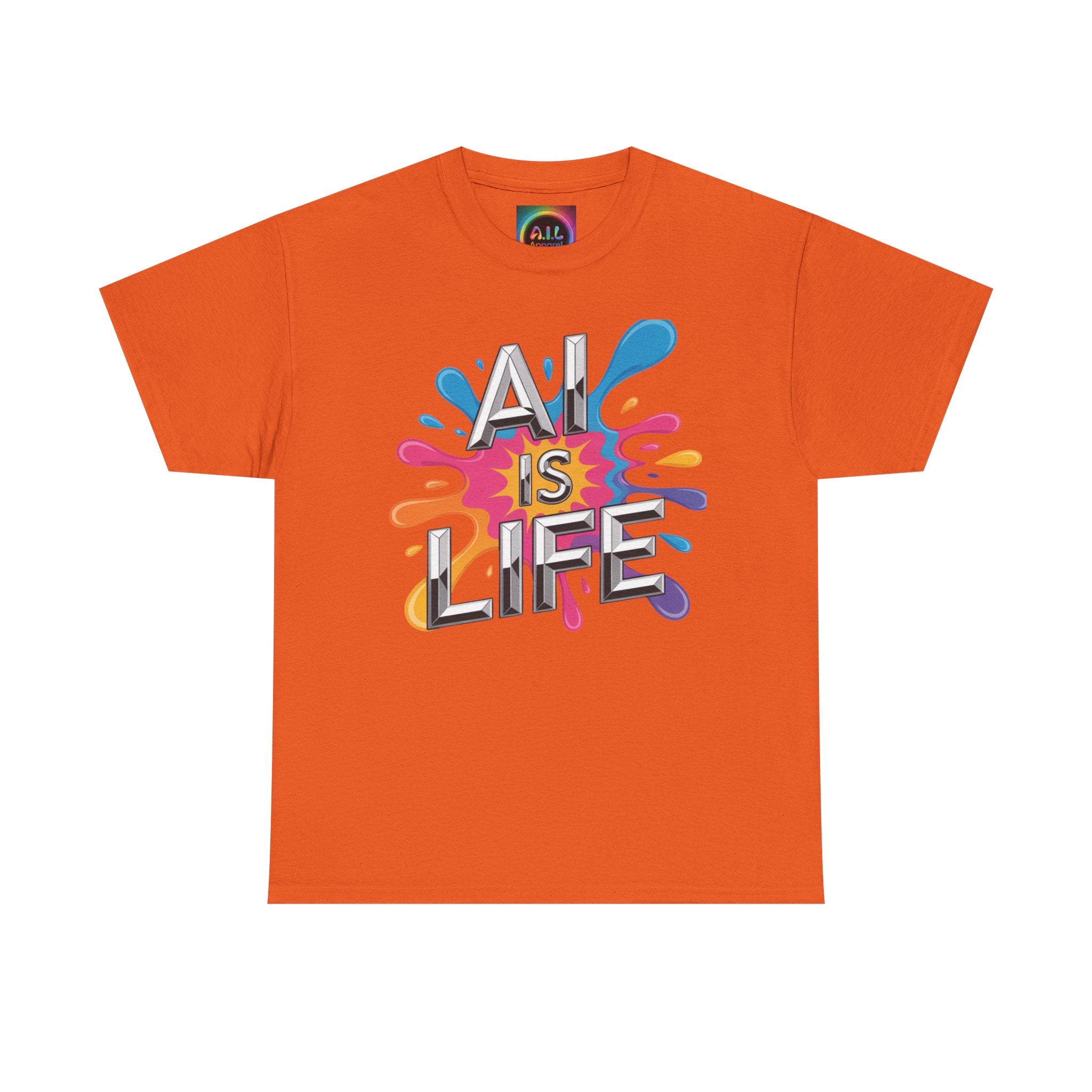 Ail Is Life "CHROME SPLATTER" Colorful Retro Splash Graphic T-Shirt