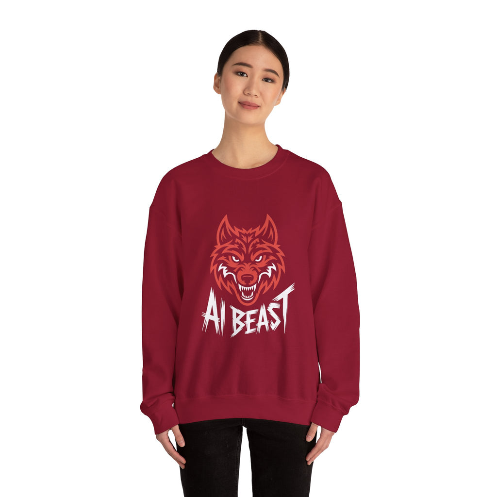 AI BEAST " Alpha Mode " Unisex Heavy Blend™ Crewneck Sweatshirt