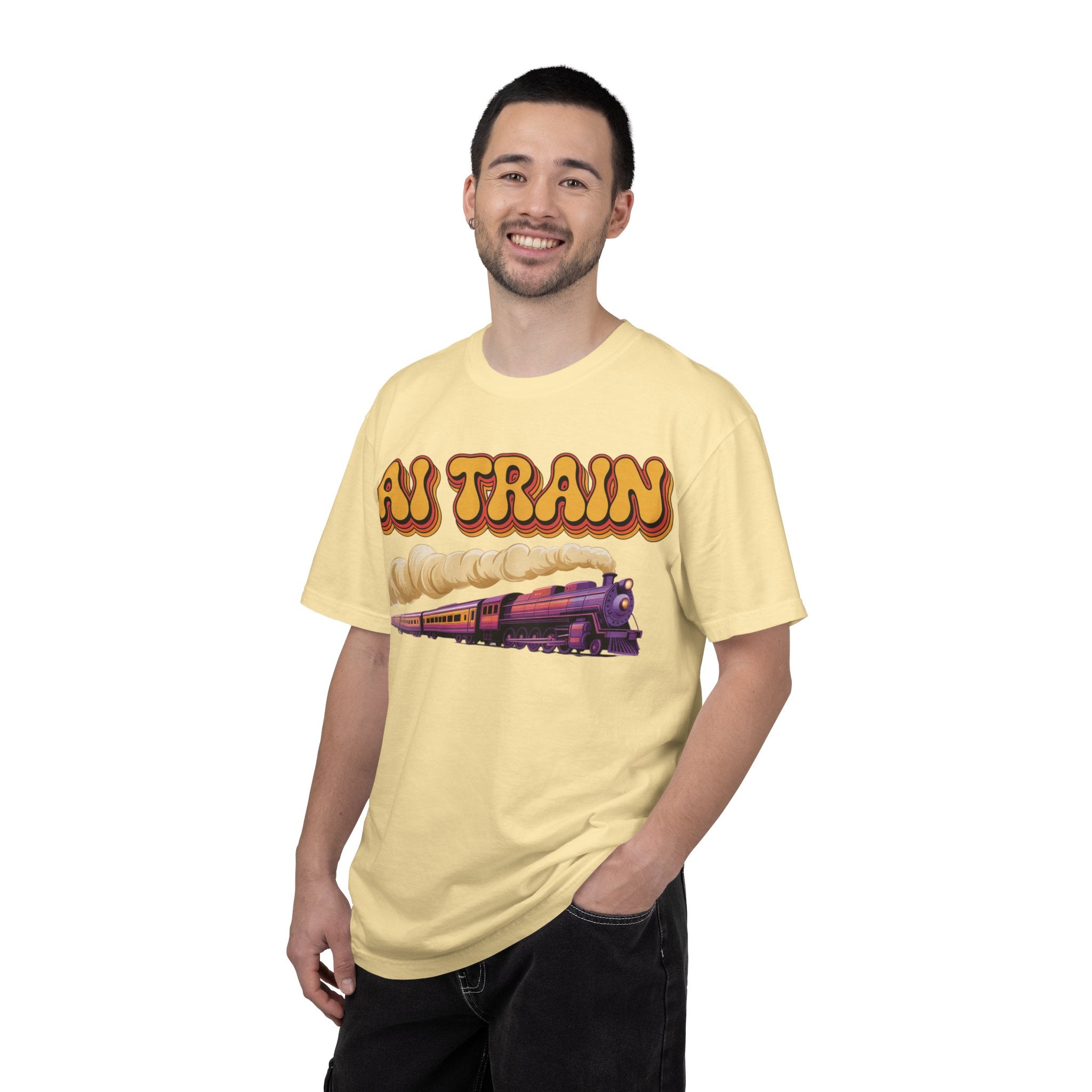 AI TRAIN  "Quantum Rail System" Unisex Garment-Dyed T-shirt