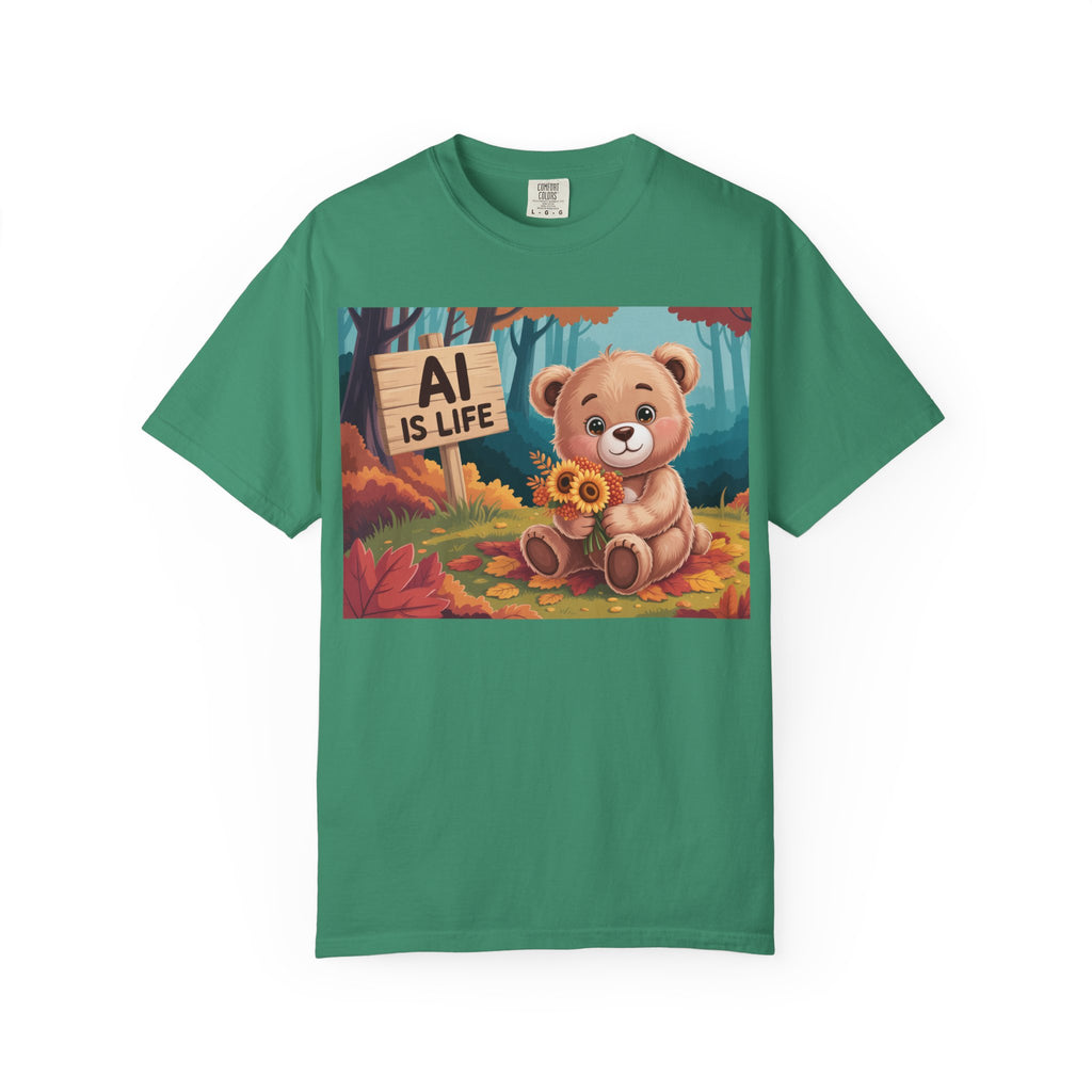 AI IS LIFE  " Cuddle Code "  Unisex Garment-Dyed T-shirt