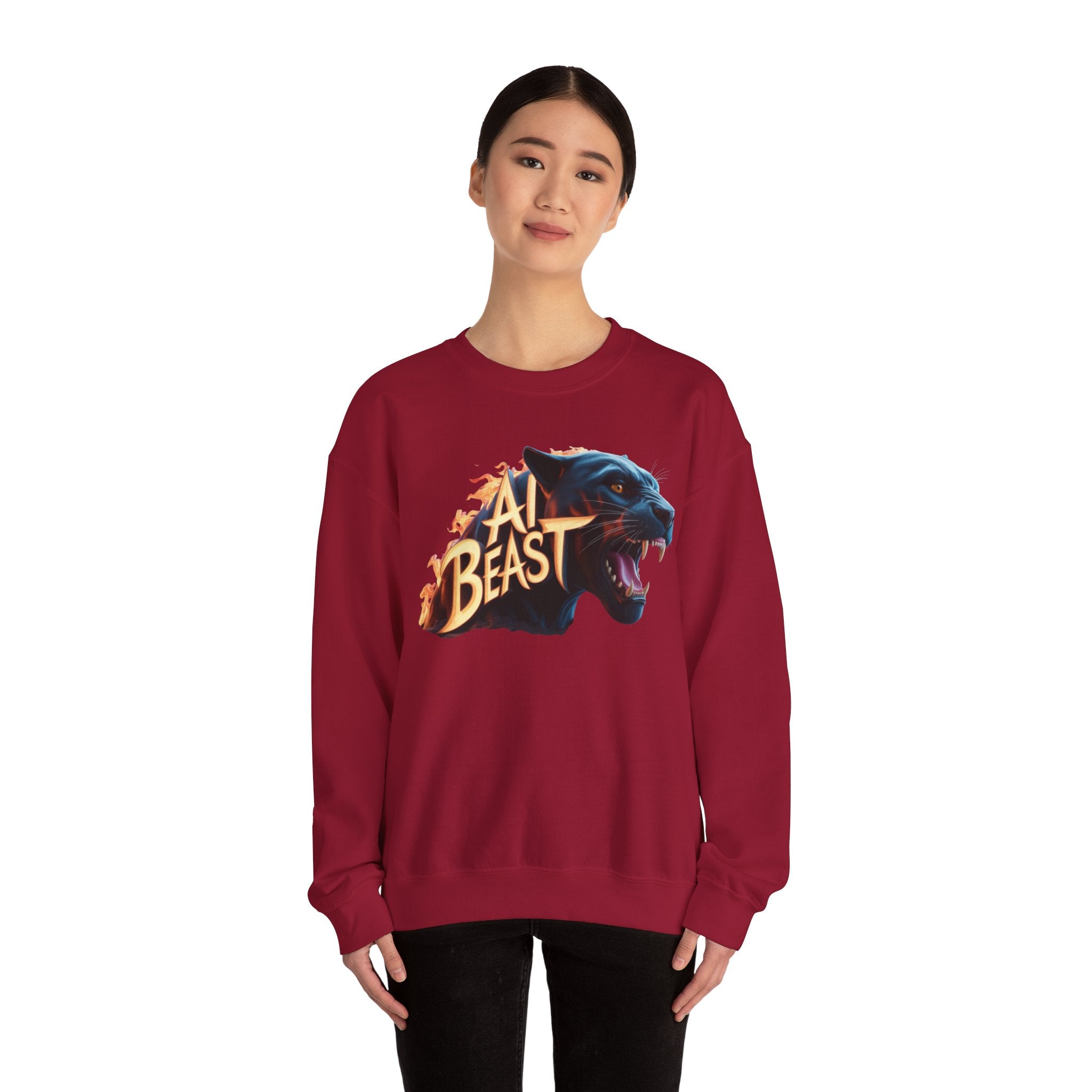 AI BEAST  "Wildfire Algorithm" Unisex Heavy Blend™ Crewneck Sweatshirt