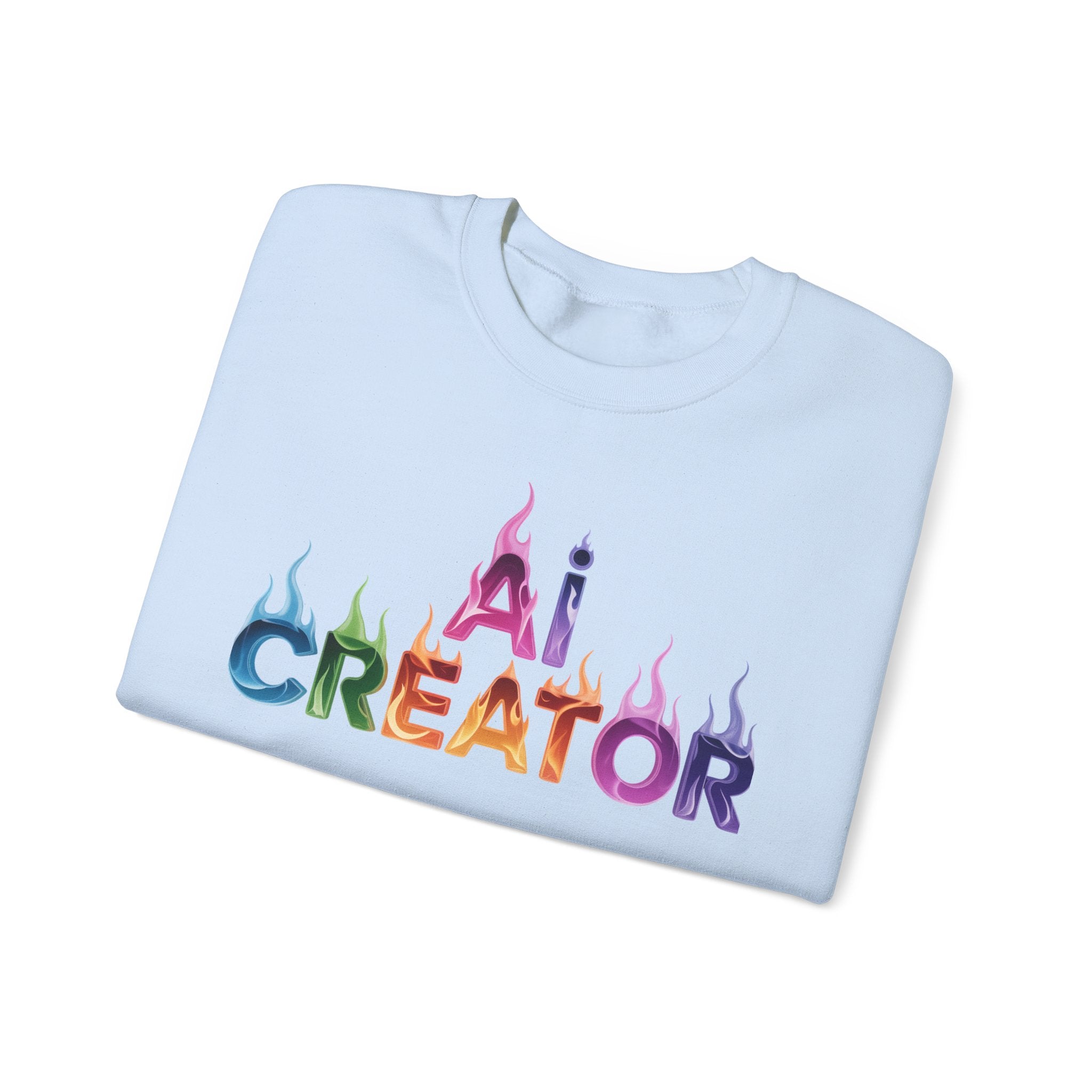 AI CREATOR  "Fire in the Code" Unisex Heavy Blend™ Crewneck Sweatshirt