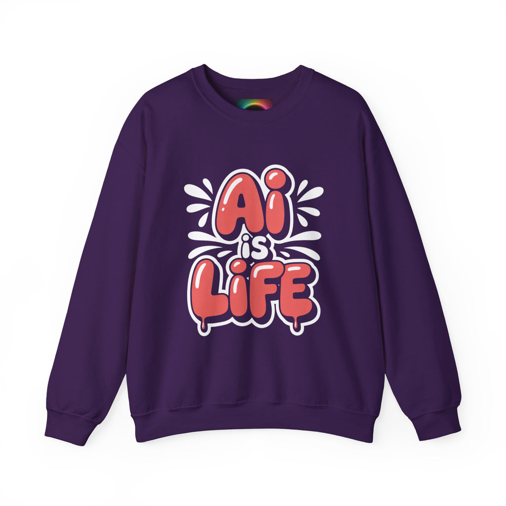 AI IS LIFE  " Neural Pop "  Unisex Heavy Blend™ Crewneck Sweatshirt