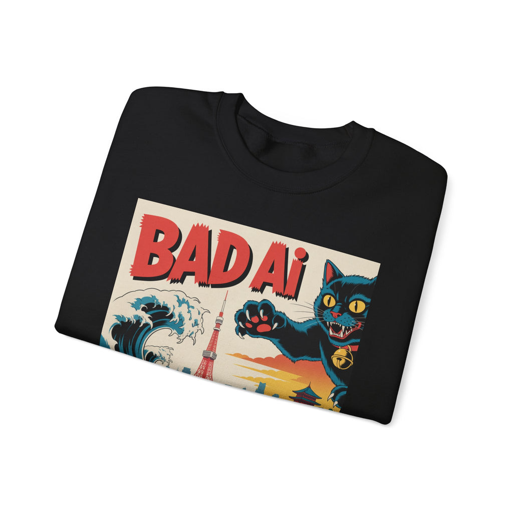 BAD AI  "Kaiju Kitty"  Unisex Heavy Blend™ Crewneck Sweatshirt