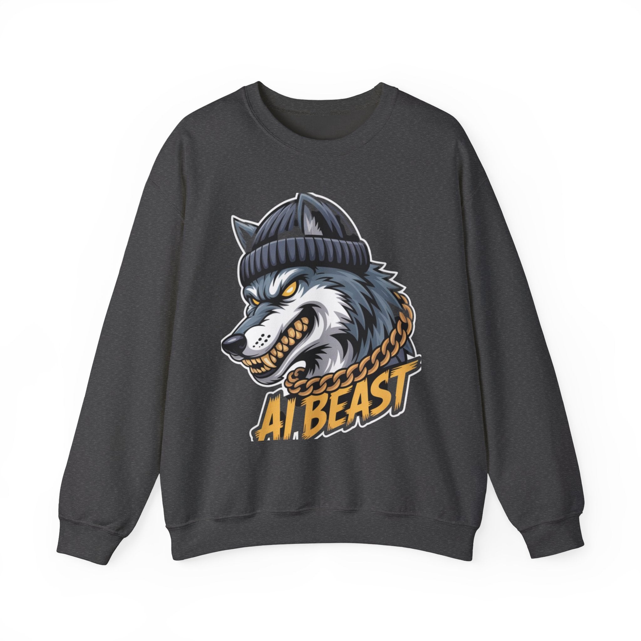 AI BEAST  "Wolf Byte Syndicate" Unisex Heavy Blend™ Crewneck Sweatshirt