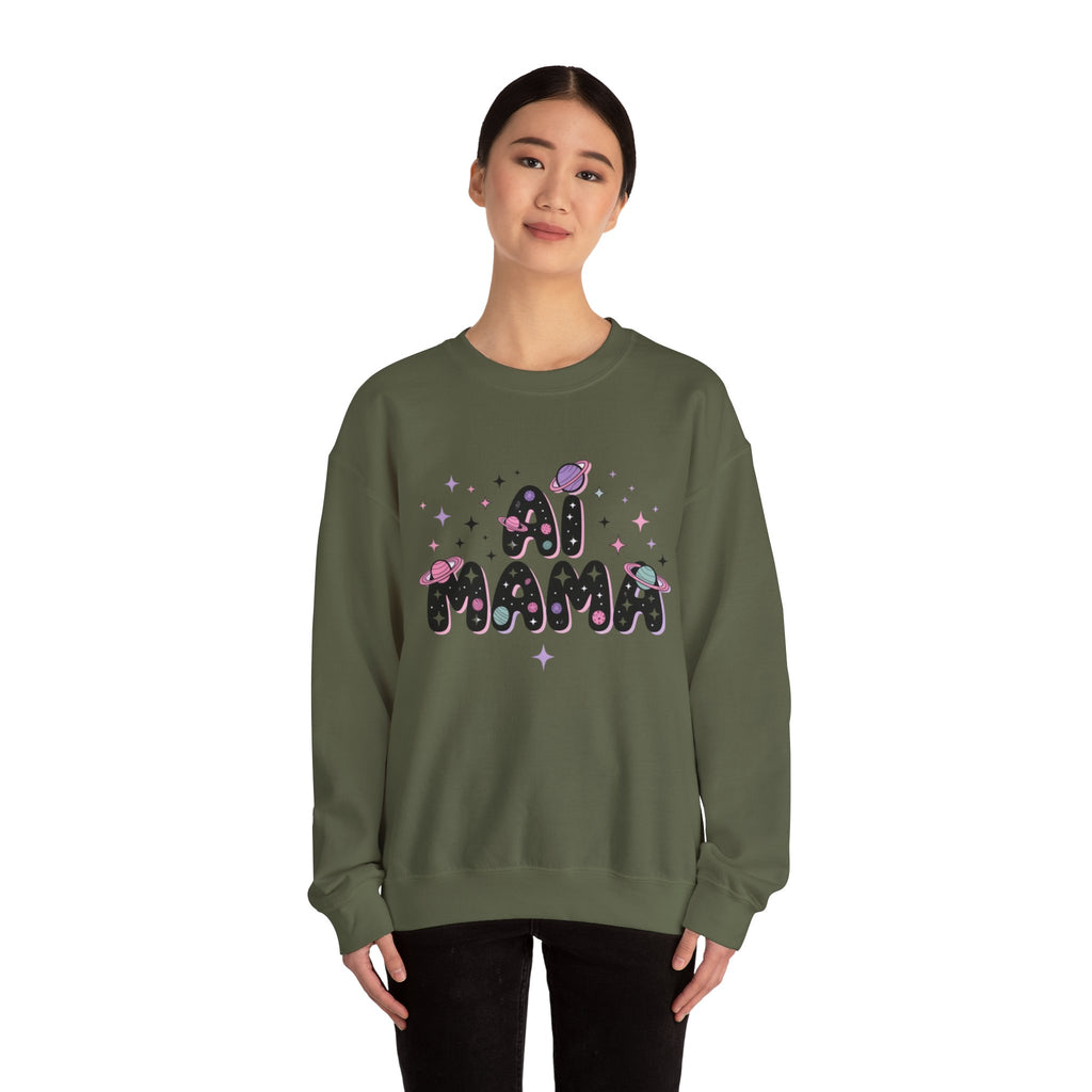 AI Mama "Digital Daydreamer" Unisex Heavy Blend™ Crewneck Sweatshirt