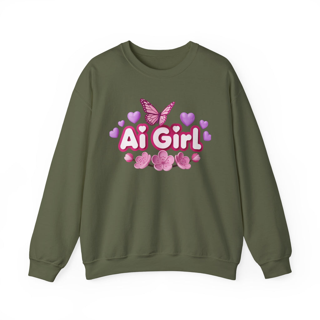 Ai Girl  "Cyber Cutie" Unisex Heavy Blend™ Crewneck Sweatshirt
