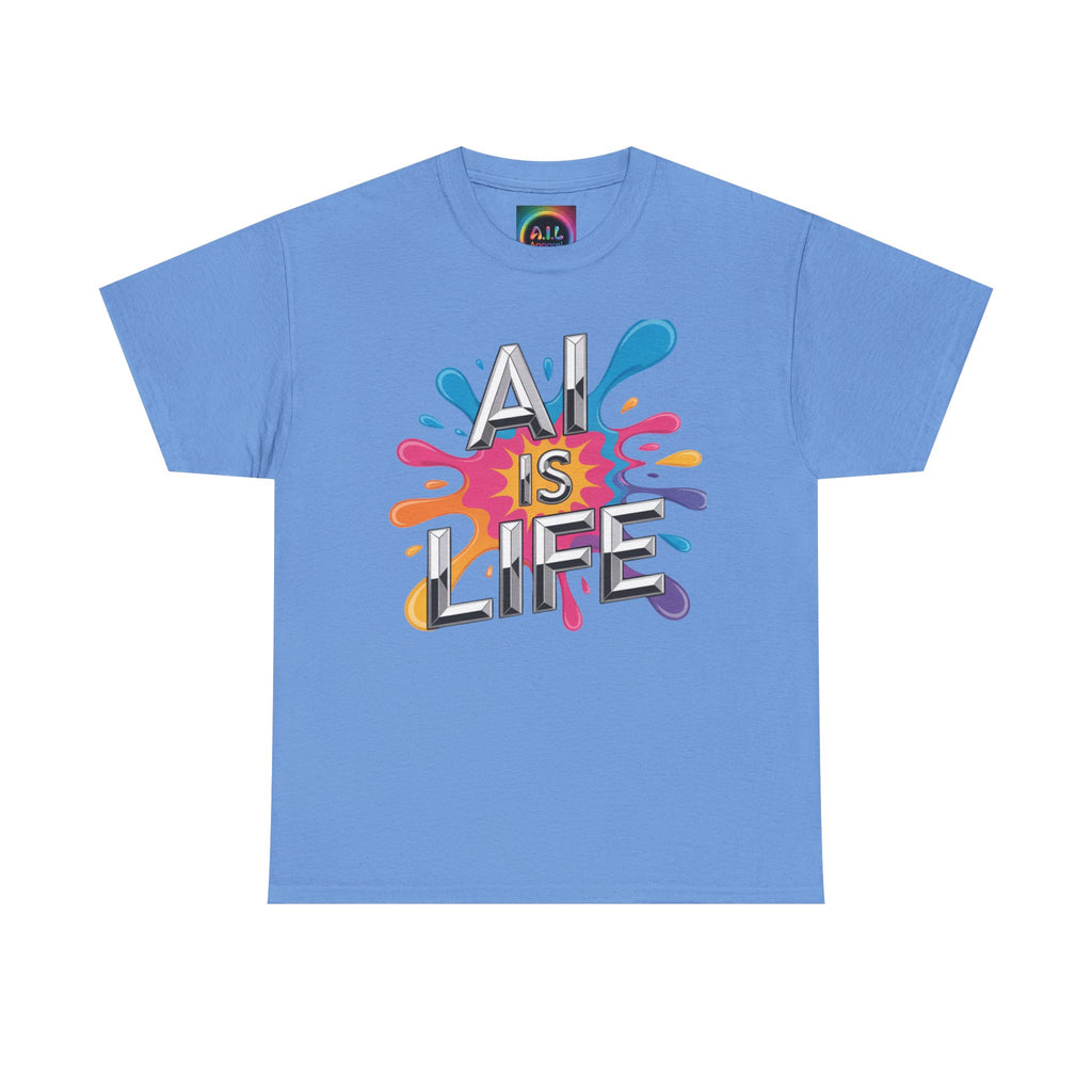 Ail Is Life "CHROME SPLATTER" Colorful Retro Splash Graphic T-Shirt