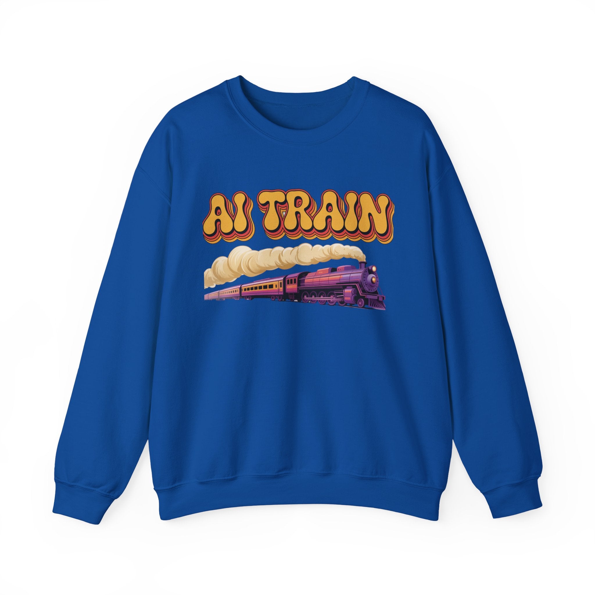 AI TRAIN  "Quantum Rail System" Unisex Heavy Blend™ Crewneck Sweatshirt