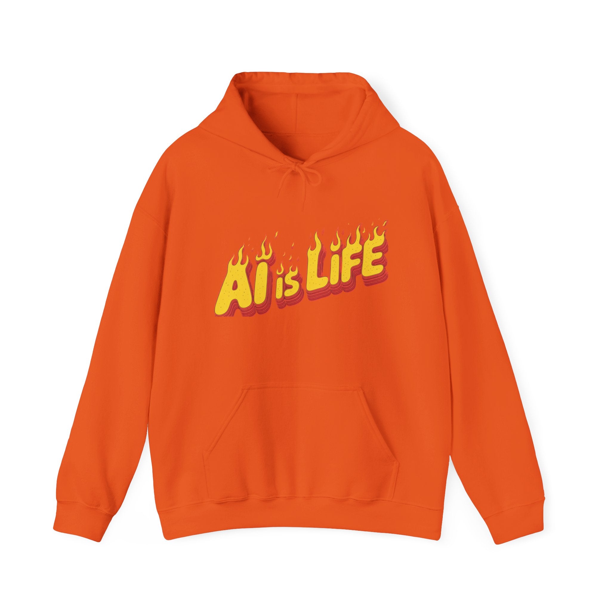 AI is LIFE “FLAME CODE” Unisex Heavy Blend™ Hooded Sweatshirt