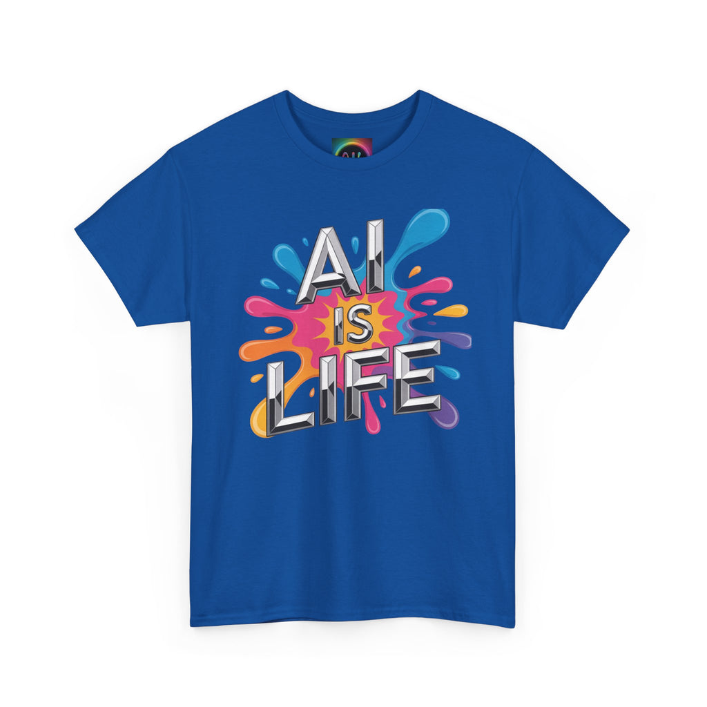 Ail Is Life "CHROME SPLATTER" Colorful Retro Splash Graphic T-Shirt