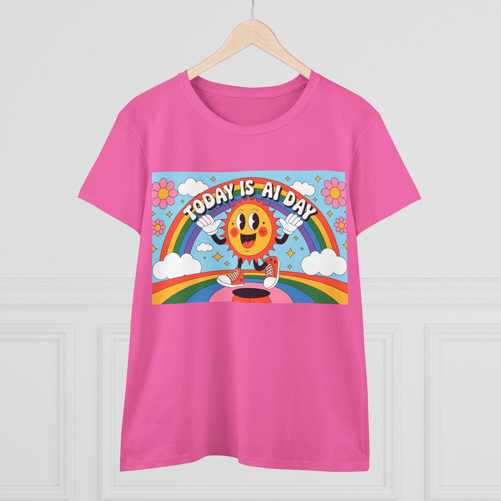 Today Is AI Day  "Sunshine Circuit" Women's Midweight Cotton Tee