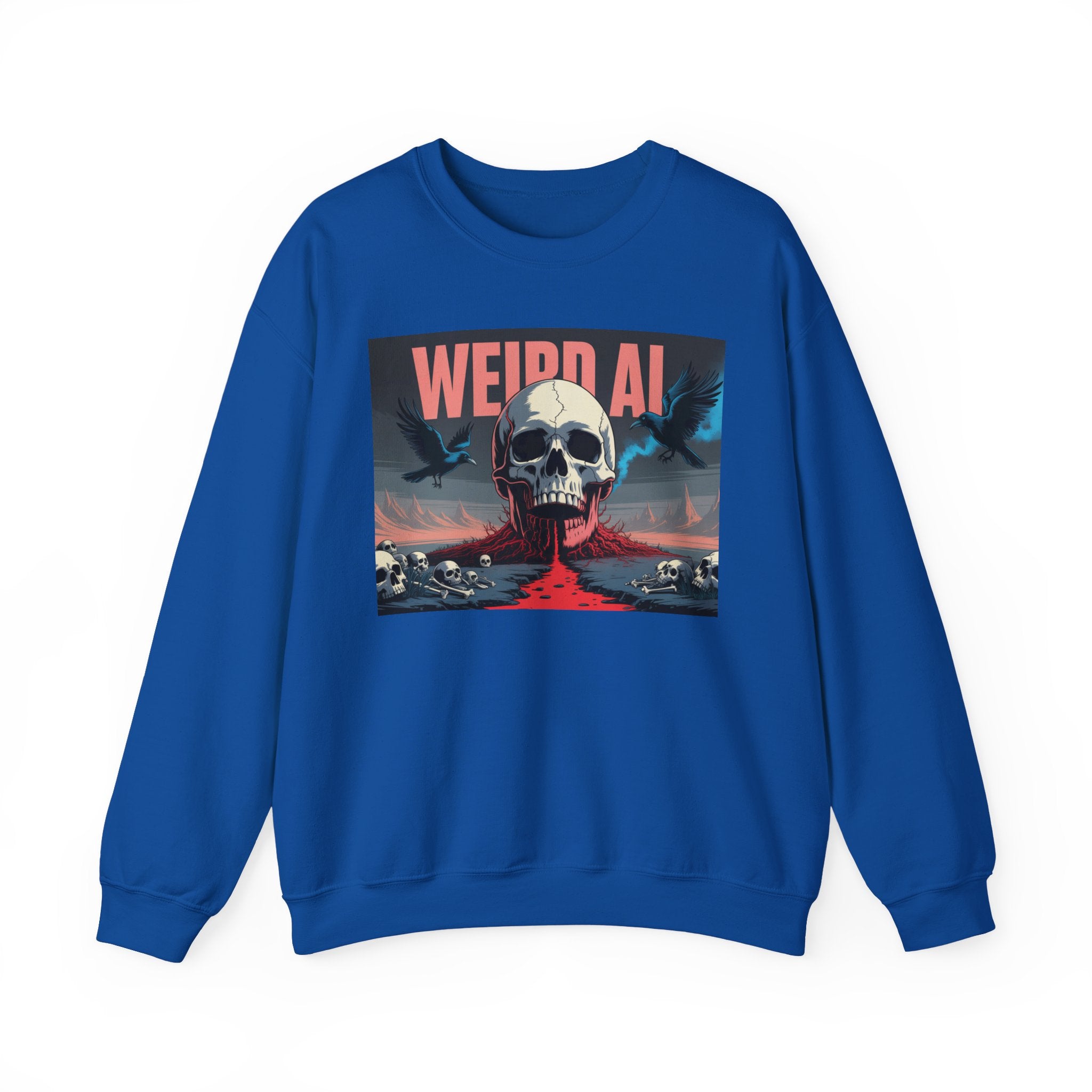 Weird AI  "Skeleton Volcano Edition” Unisex Heavy Blend™ Crewneck Sweatshirt