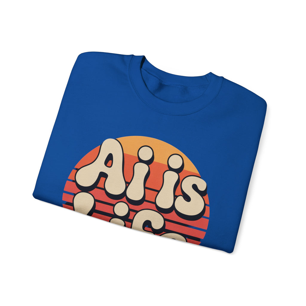 AI is Life "SUNSET CIRCUITRY" Unisex Heavy Blend™ Crewneck Sweatshirt