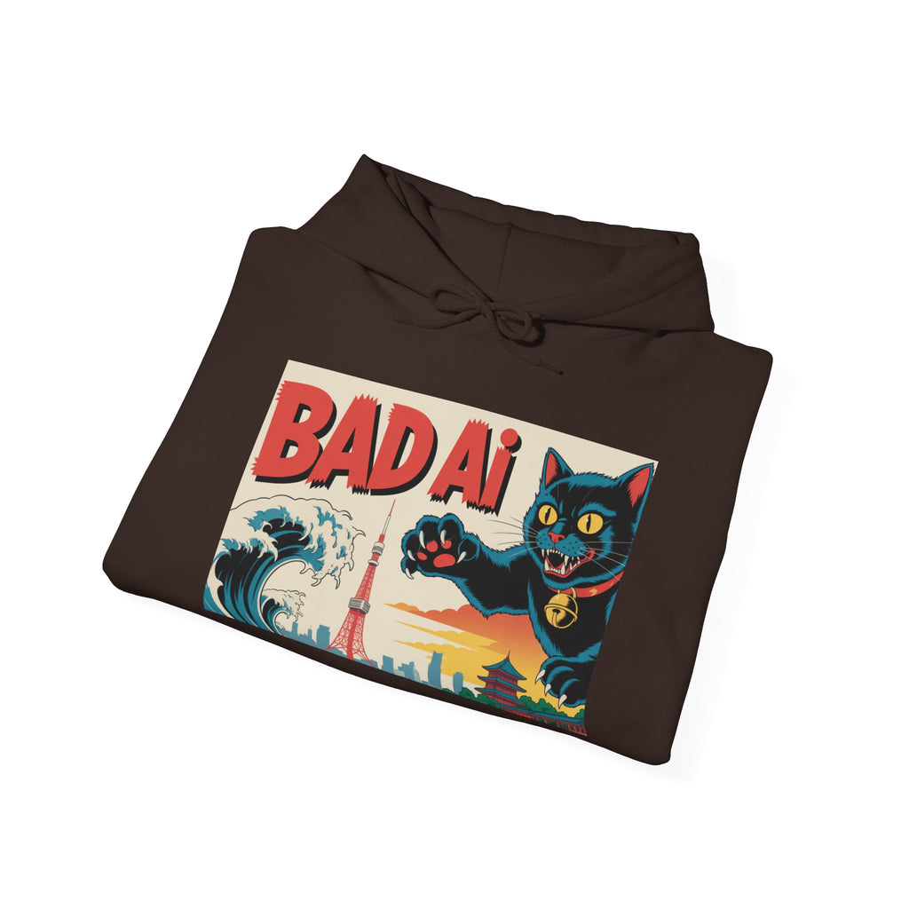 BAD AI " Kaiju Kitty " Unisex Heavy Blend™ Hooded Sweatshirt