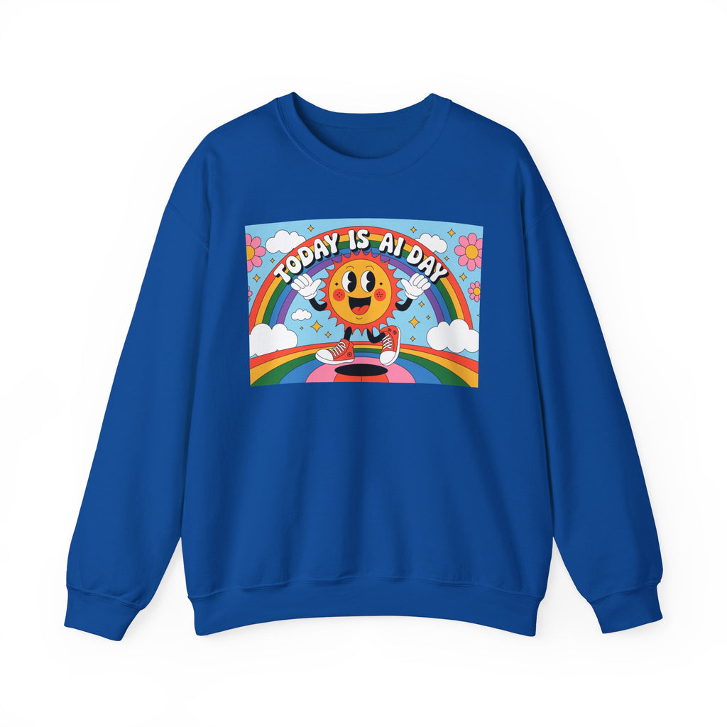 Today Is AI Day  "Sunshine Circuit" Unisex Heavy Blend™ Crewneck Sweatshirt