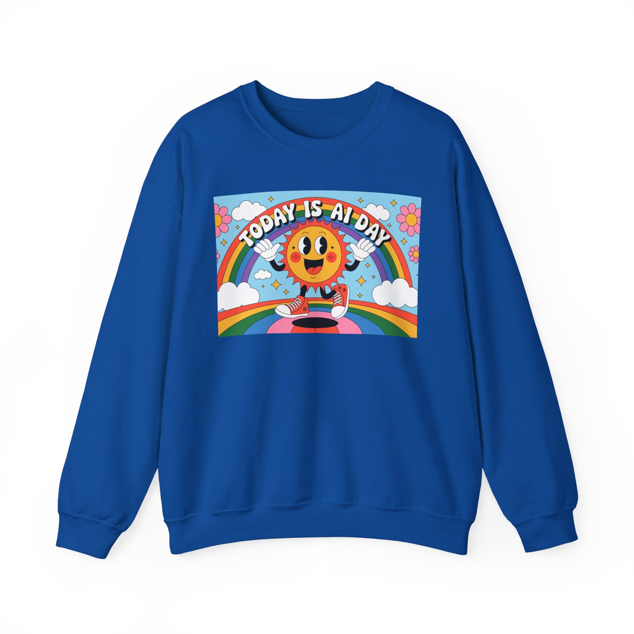Today Is AI Day  "Sunshine Circuit" Unisex Heavy Blend™ Crewneck Sweatshirt