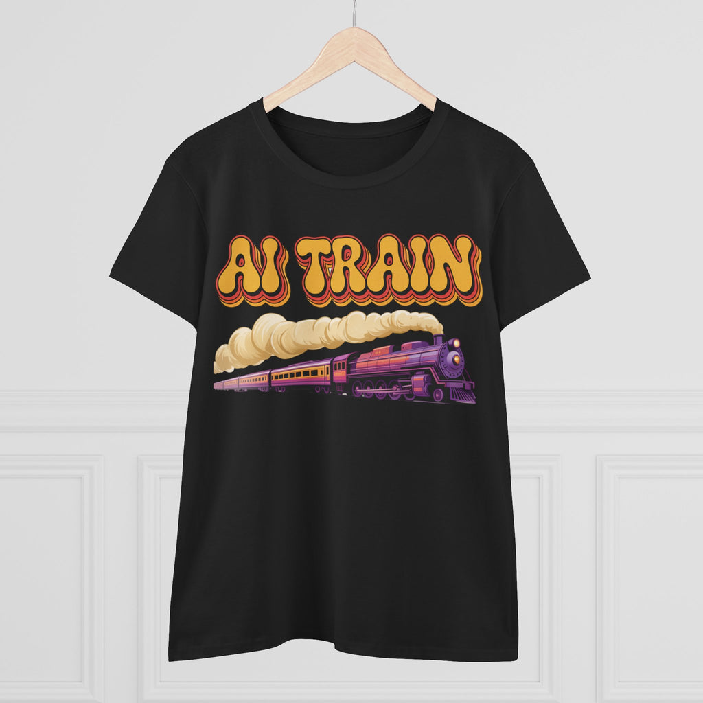 AI TRAIN  "Quantum Rail System" Women's Midweight Cotton Tee