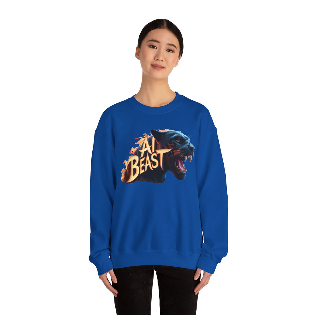 AI BEAST  "Wildfire Algorithm" Unisex Heavy Blend™ Crewneck Sweatshirt
